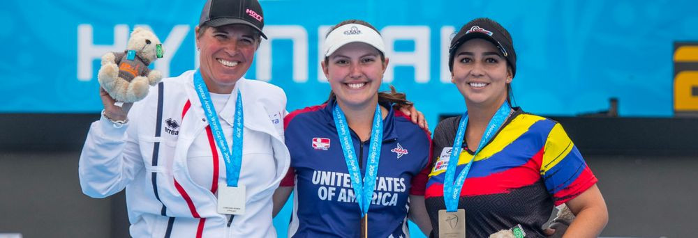American Alex Ruiz sealed gold in the women's compound final after she defeated Sophie Dodemont of France ©World Archery