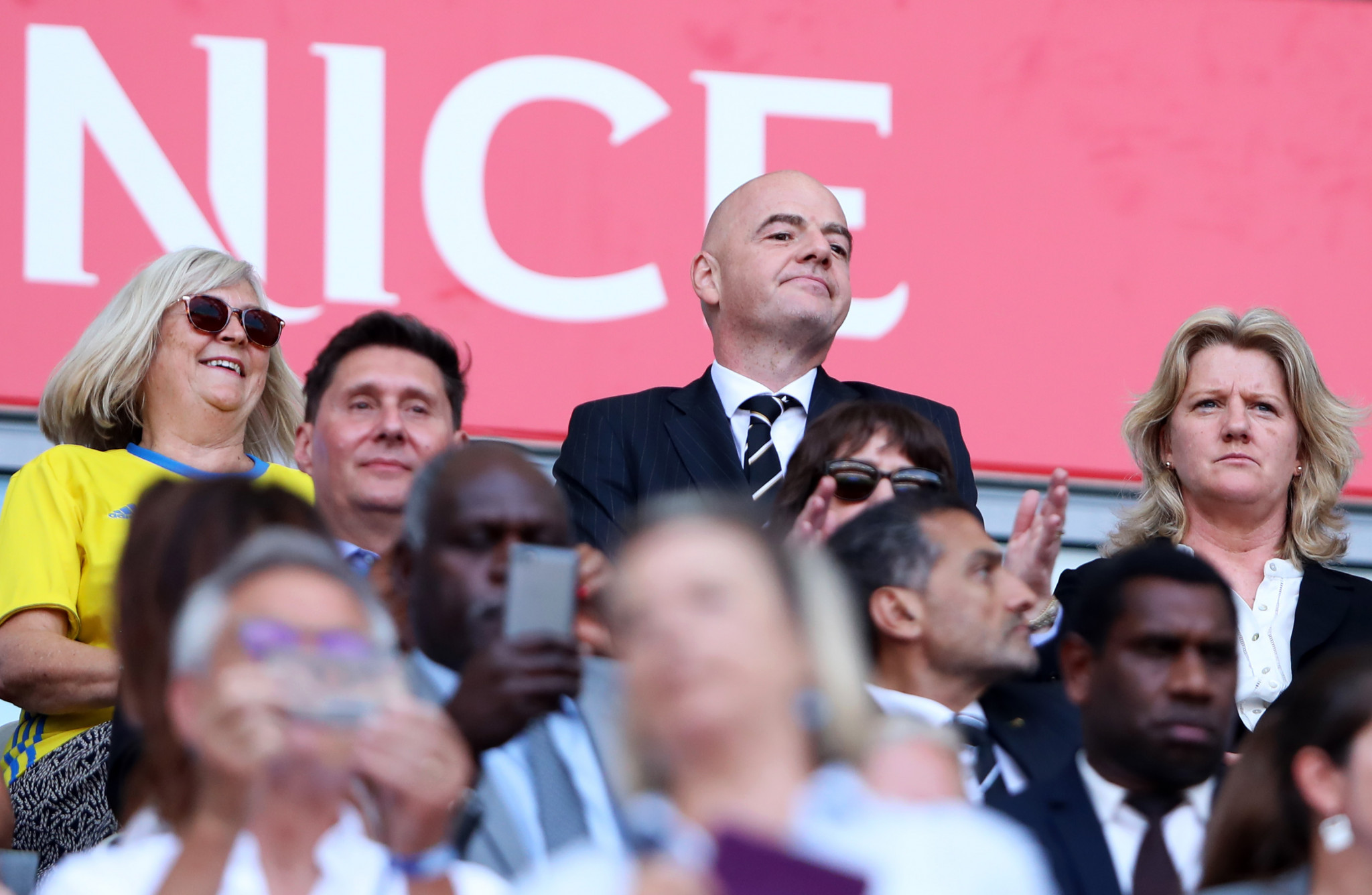 FIFA President Gianni Infantino was among those watching in the stands in Nice ©Getty Images
