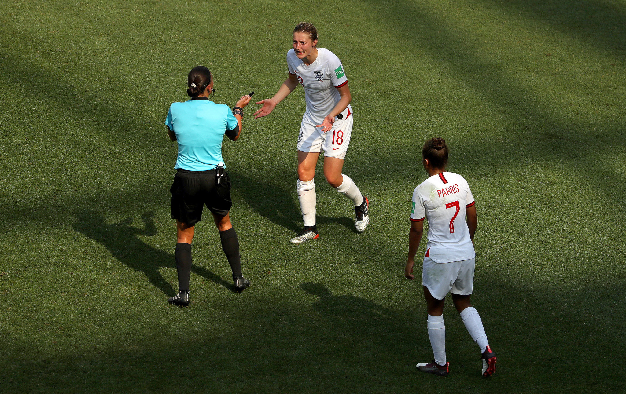 Ellen White thought she had equalised shortly after but her goal was ruled out ©Getty Images