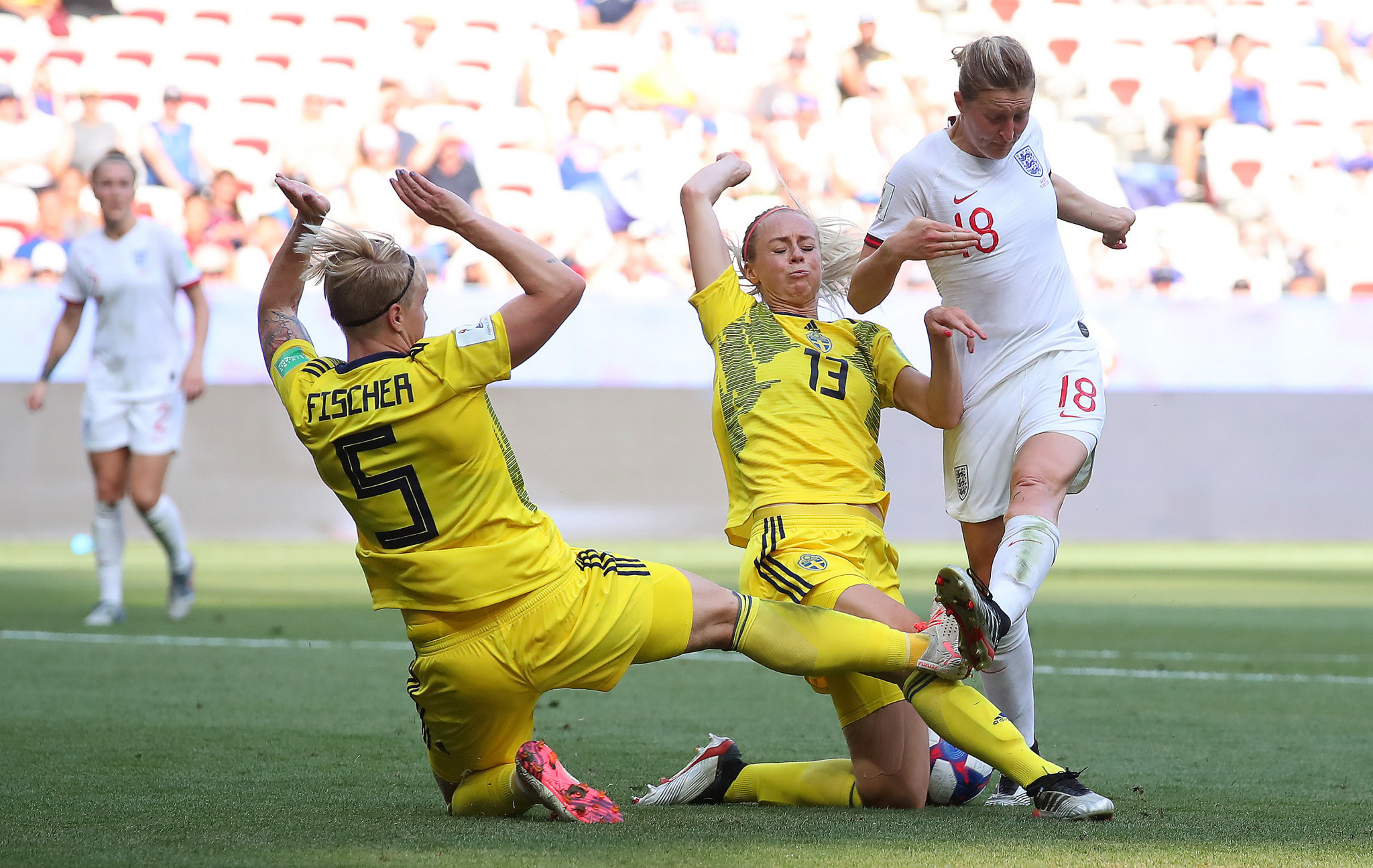Nilla Fischer put in a superb performance to prevent England from drawing level ©Getty Images