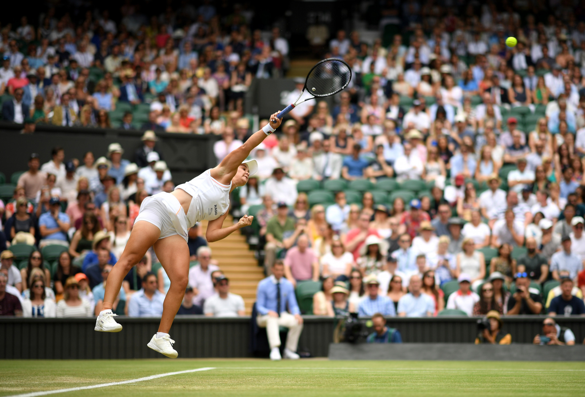 Ashleigh Barty of Australia eased through her third-round match against Britain's Harriet Dart at Wimbledon ©Getty Images