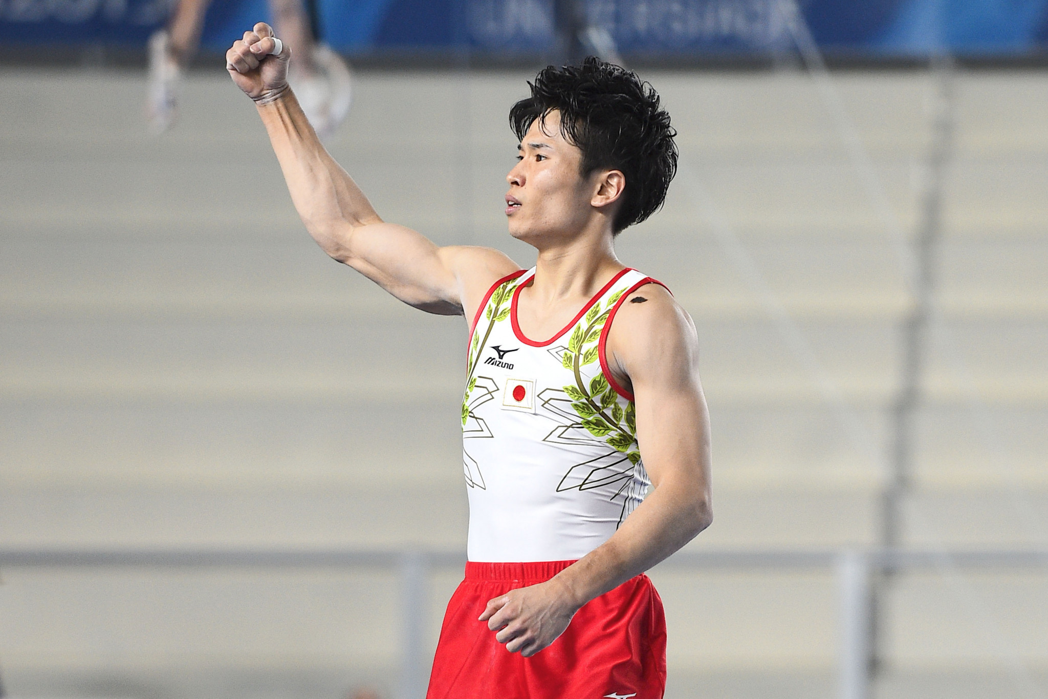 Kazuma Kaya won Summer Universiade gold for Japan in the men's all-around artistic gymnastics ©Naples 2019