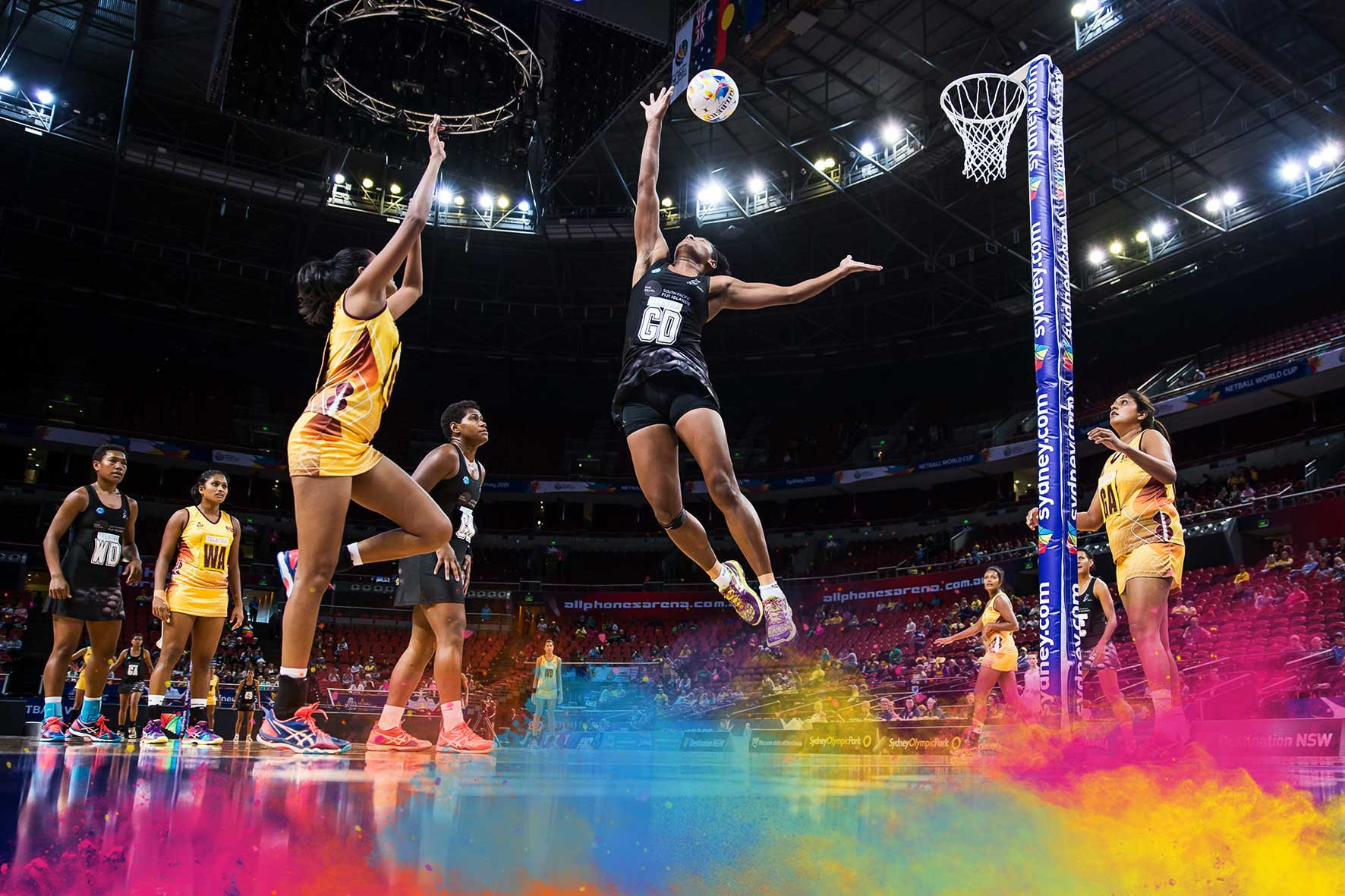 Dance, music, projections and pyrotechnics will be witnessed by an arena audience of more than 6,000 people and an international TV audience of hundreds of thousands during the Opening Ceremony for the Netball World Cup in Liverpool ©NWC2019