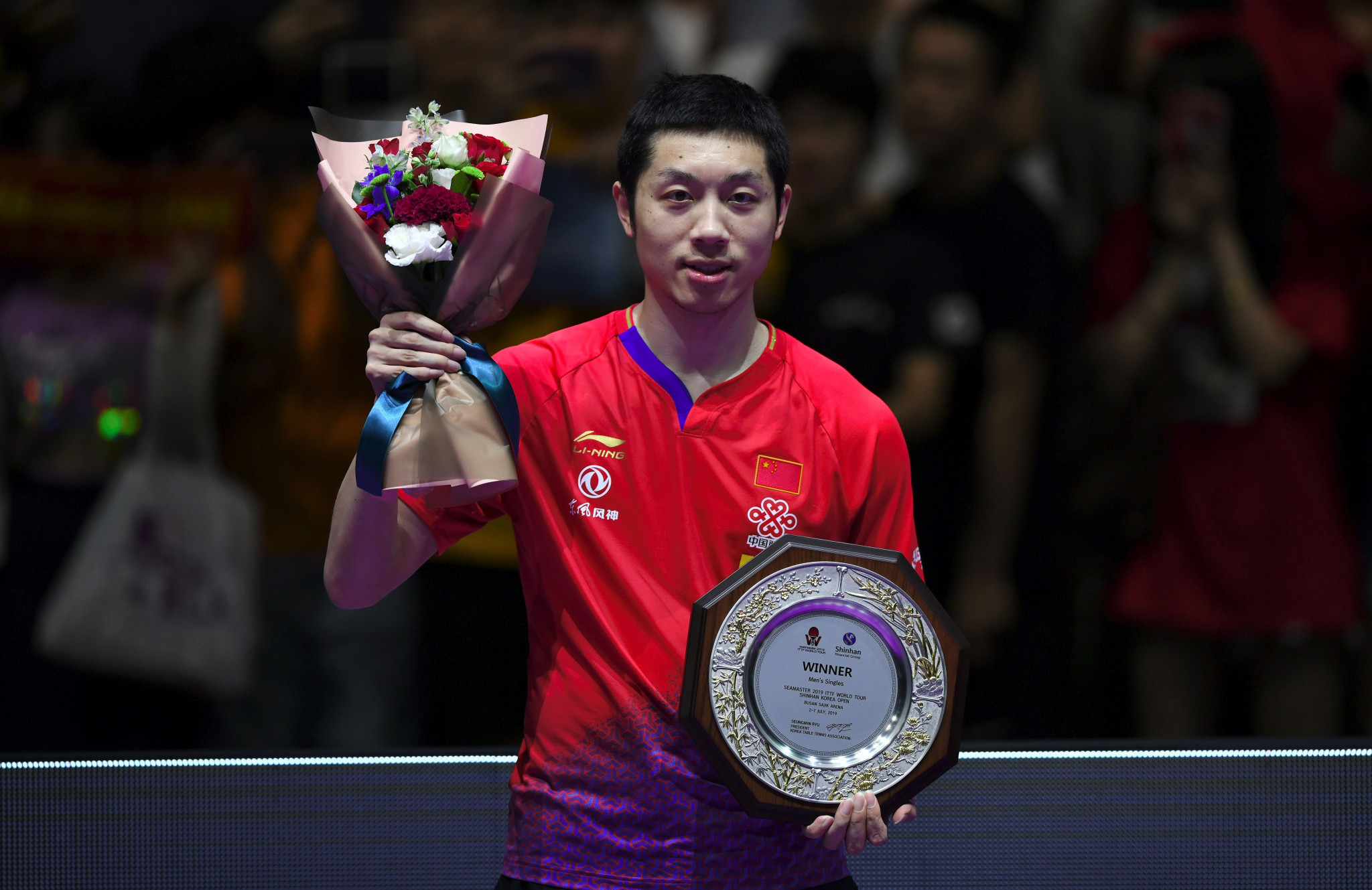 China's Xu Xin won the men's singles title for the fourth time at the International Table Tennis Federation Korean Open ©Getty Images