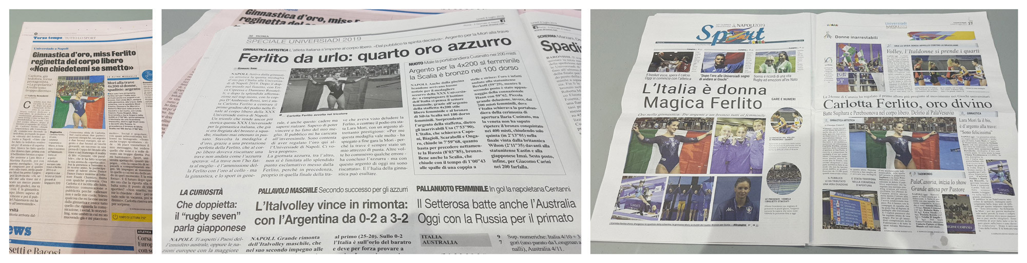 The Italian newspapers are full of praise for gymnast Carlotta Ferlito after the controversial star won the country's fourth gold at the Summer Universiade in Naples ©Naples 2019 