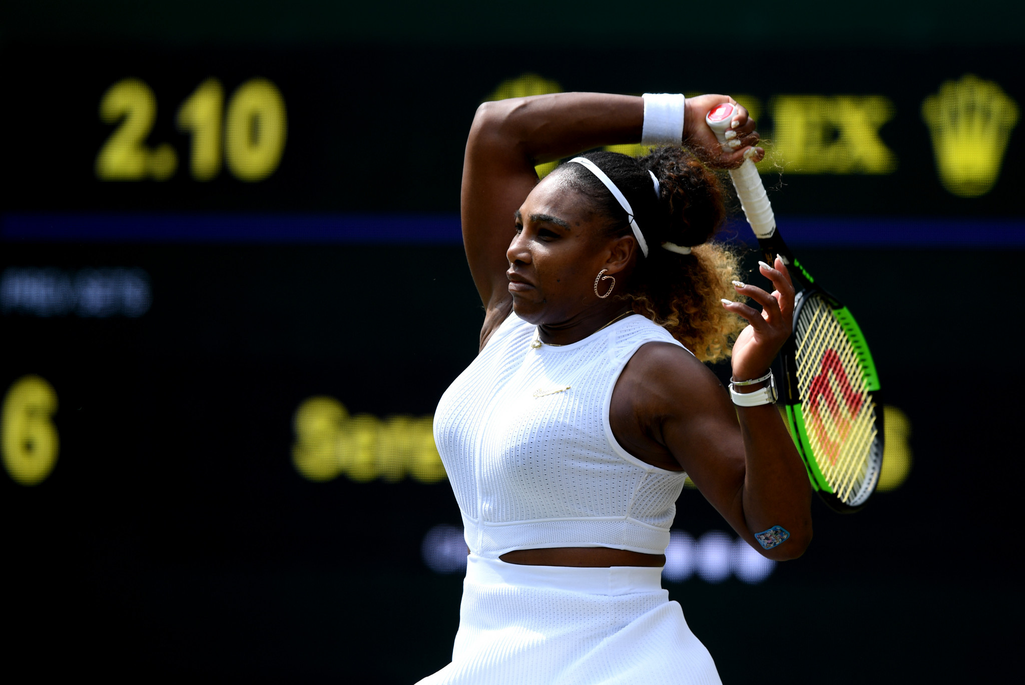 Seven-times Wimbledon champion Serena Williams cruised into the quarter-finals with victory over Spain's Carla Suárez Navarro ©Getty Images