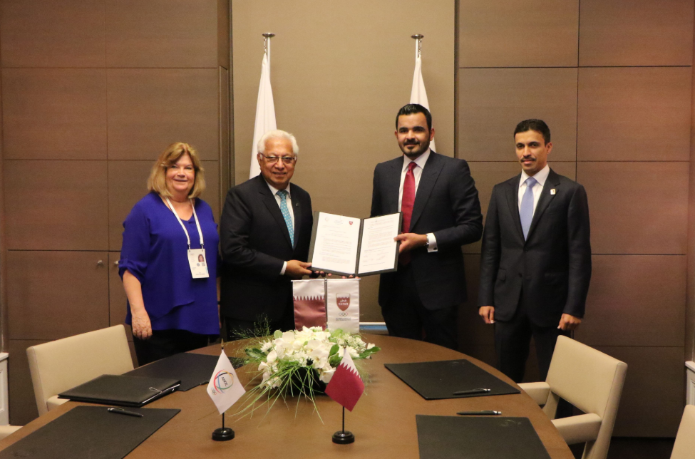 The host city contract for the 2019 ANOC World Beach Games in Qatar was signed last month ©ANOC