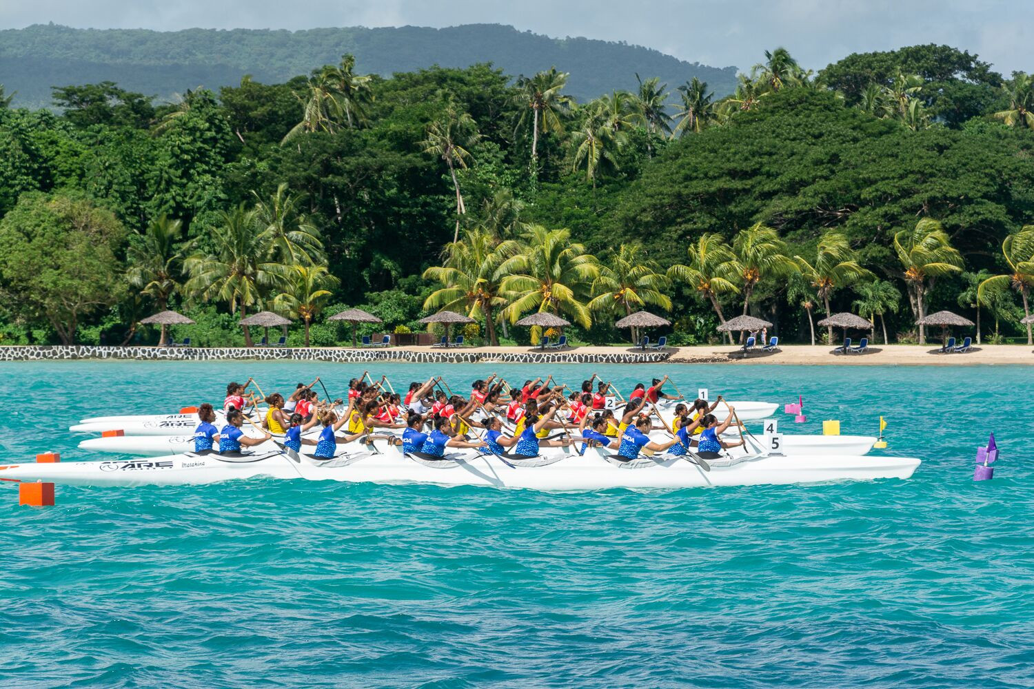 Competition took place in idyllic conditions on Apia's waterfront ©Pacific Games News Service