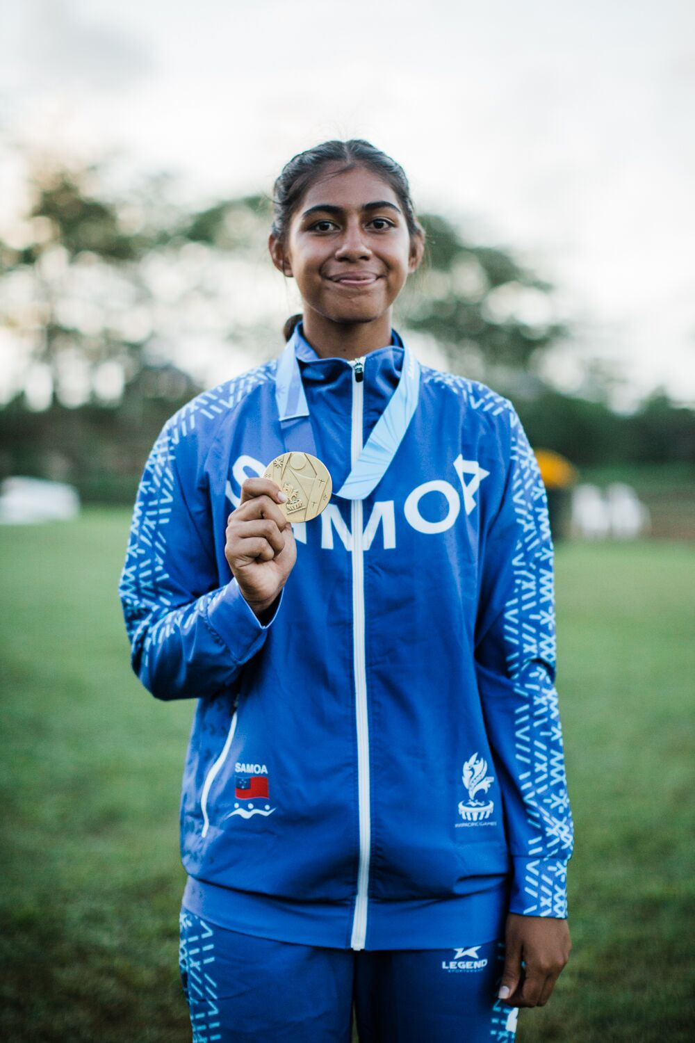 Jil Walter, 18, had the honour of winning Samoa's first gold of their home games ©Pacific Games News Service