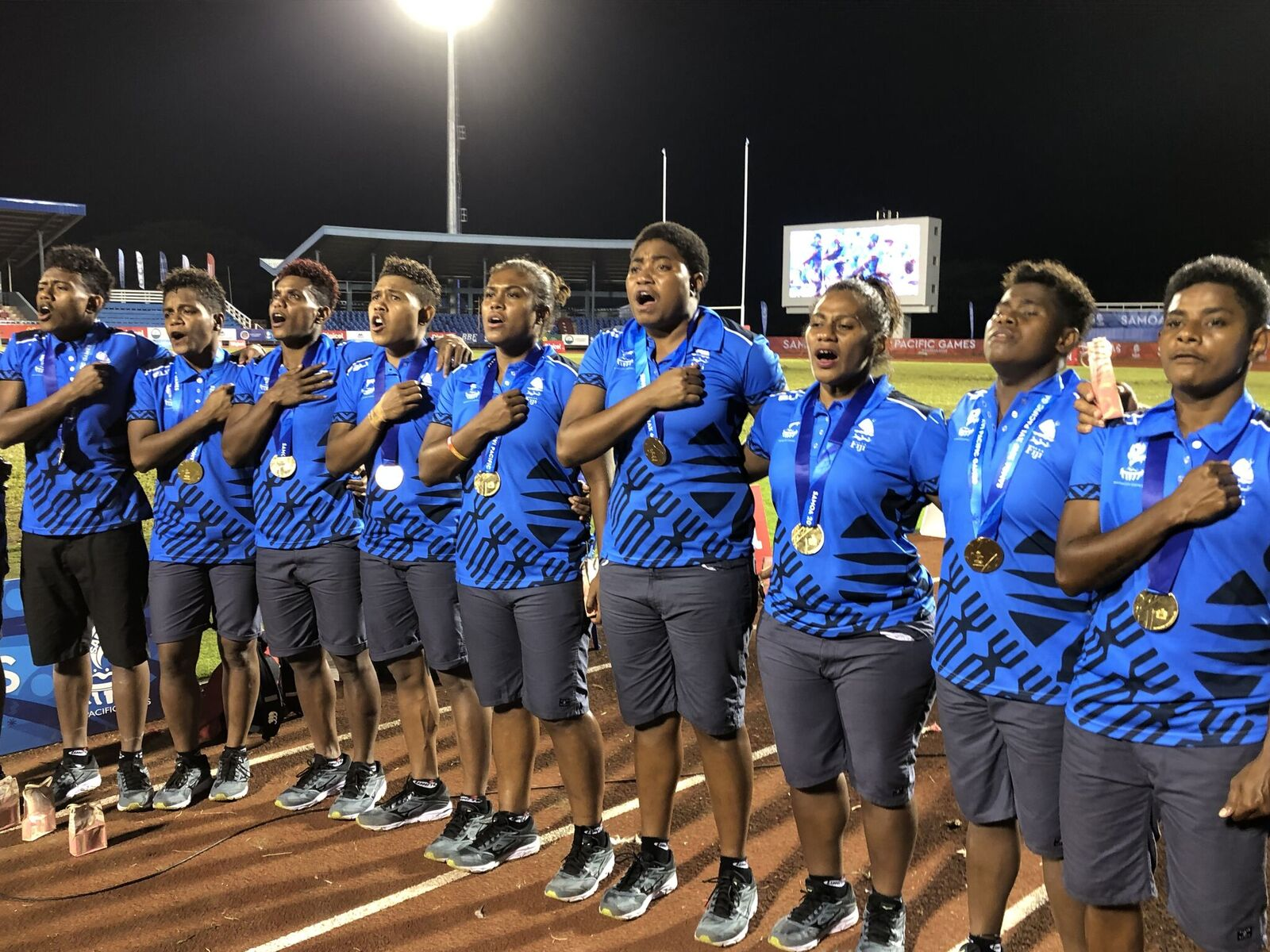 Fiji were the inaugural women's rugby league nines champions ©Pacific Games News Service