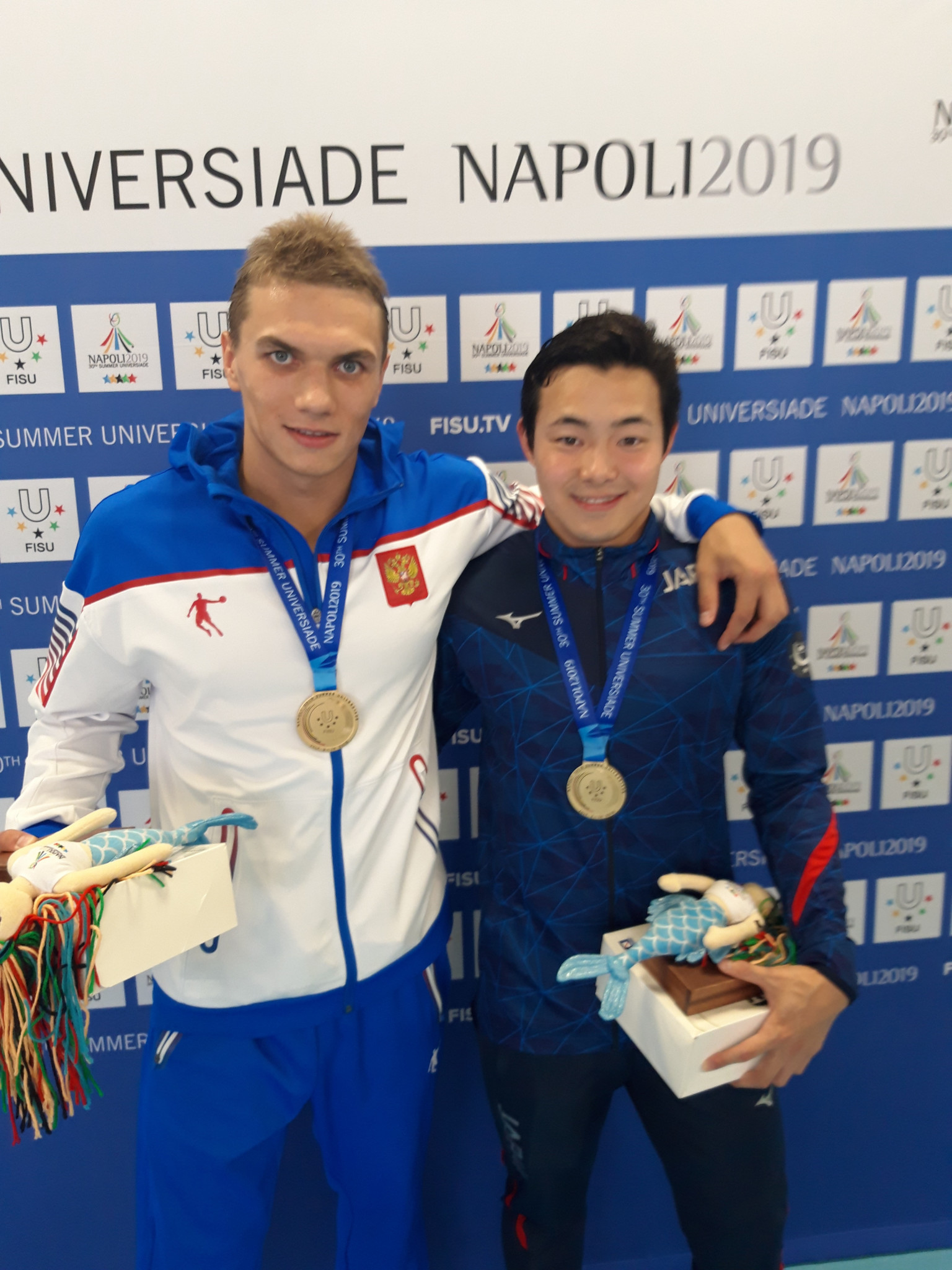 Ishikawa and Kuimov share gold after second swimming dead heat of Universiade