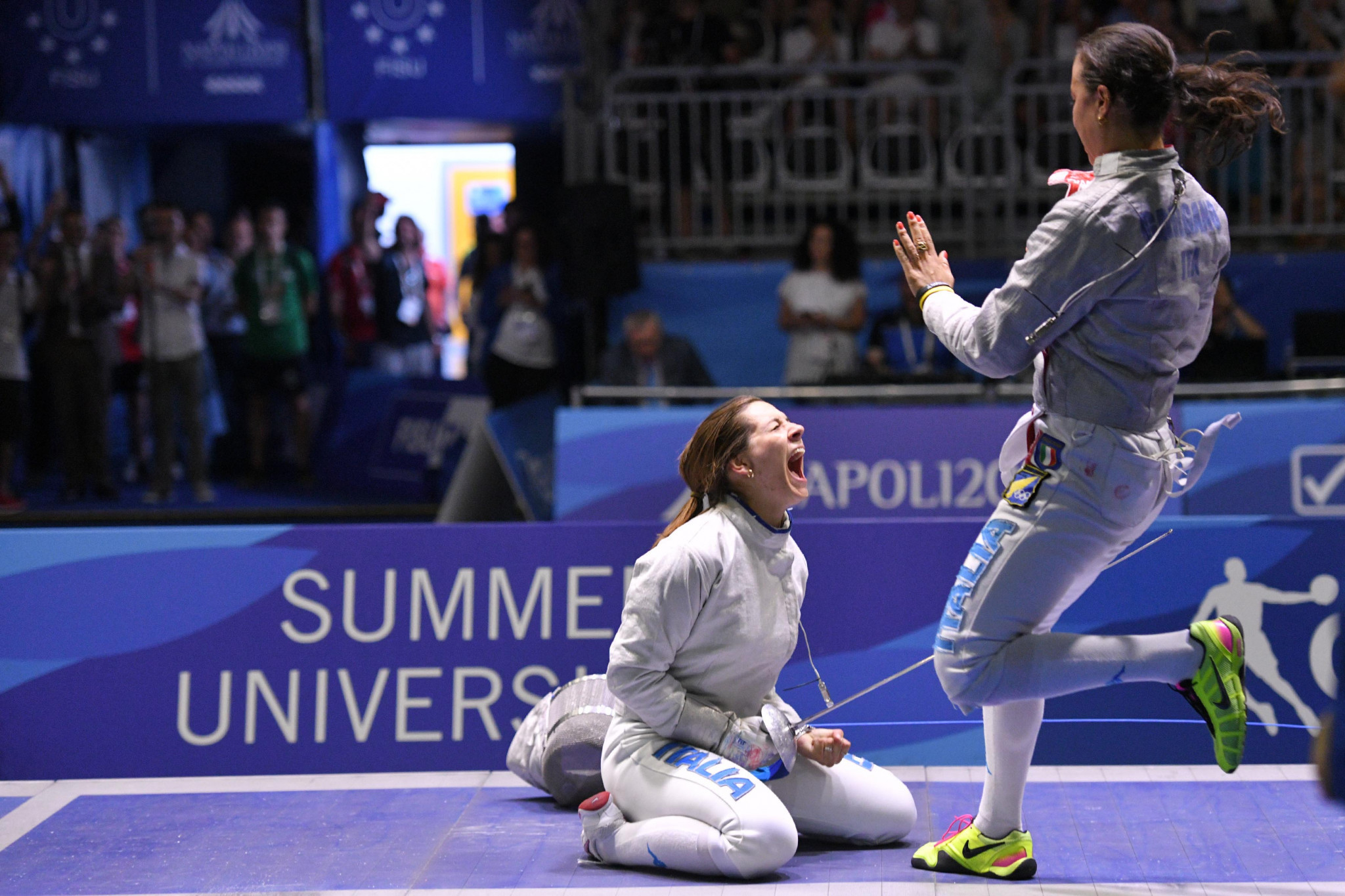 Italy won two gold medals on the last day of fencing at Naples 2019 ©Naples 2019