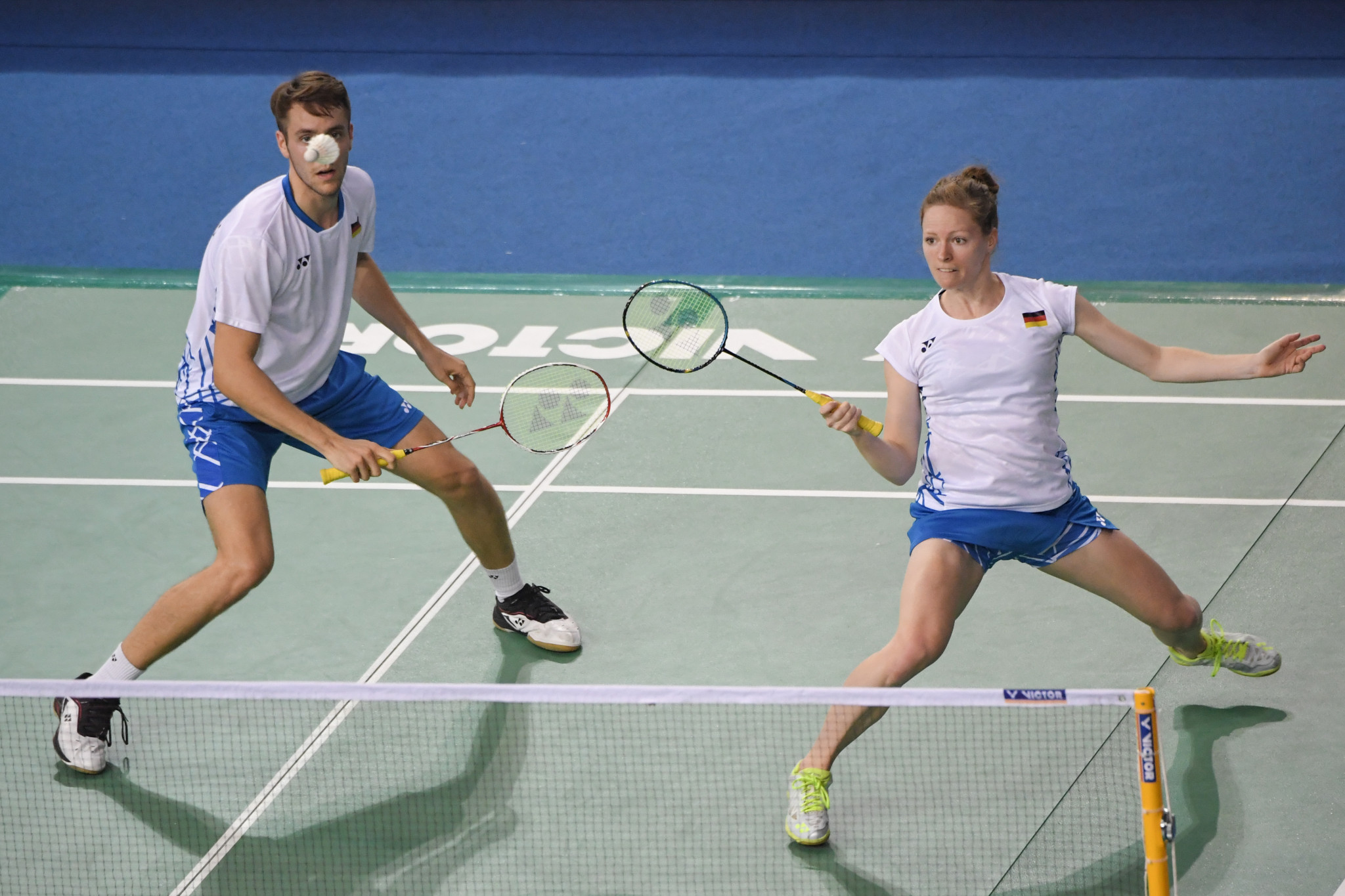 Mark Lamsfuß and Isabel Herttrich began their campaign with victory ©Getty Images