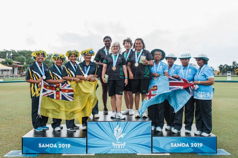 Norfolk Island claimed their first gold of the Games in the women's fours lawn bowls ©Games News Service