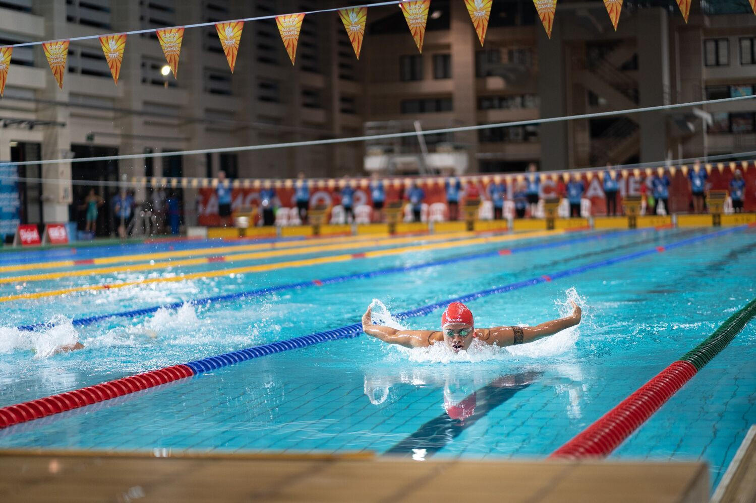 It was a good day in the pool for New Caledonia, who won six golds ©Games News Service
