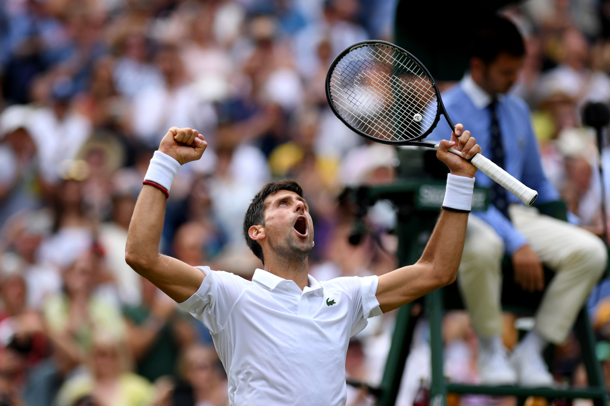 The Serbian world number one is now just two wins away from a fifth Wimbledon title and 16th Grand Slam ©Getty Images