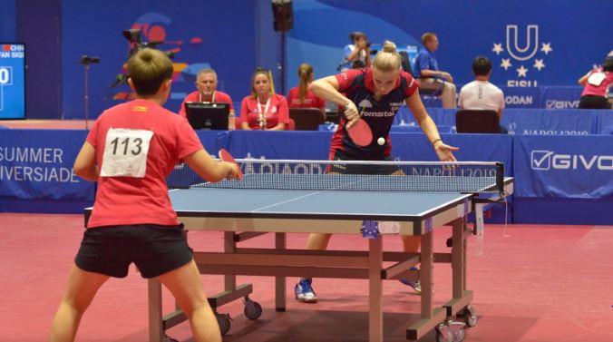 The table tennis tournaments reached the latter stages at PalaTrincone today ©Naples 2019