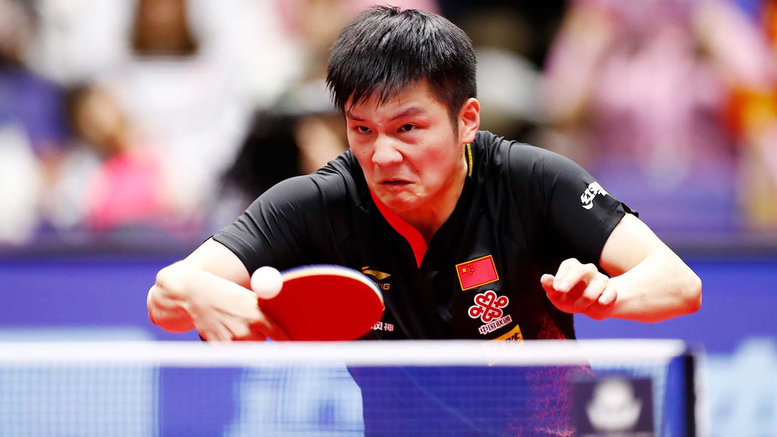 Fan Zhendong survived a scare as he needed seven games to get past Sweden's Kristian Karlsson ©ITTF