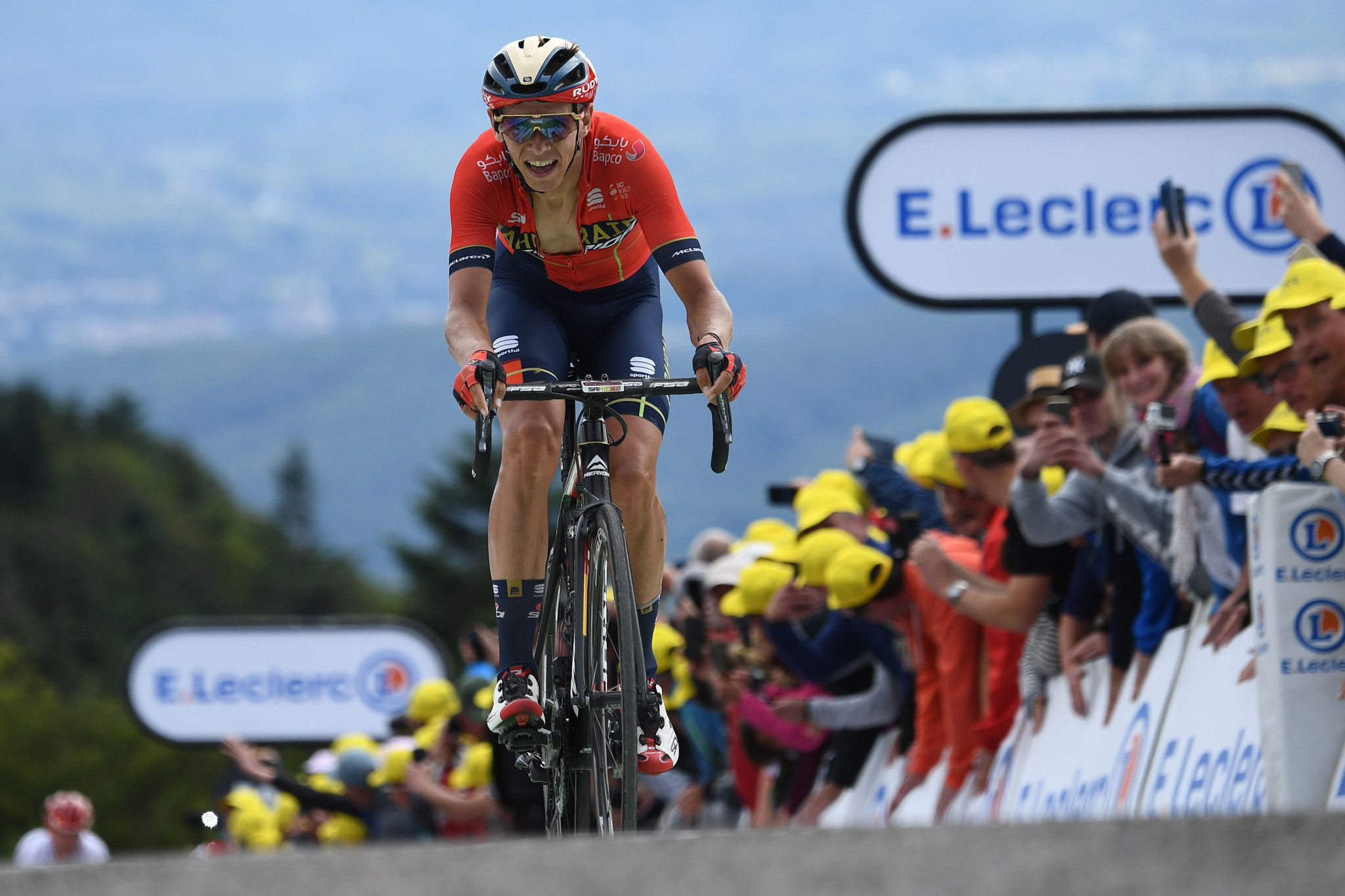 Teuns wins stage six of Tour de France as Ciccone takes overall lead