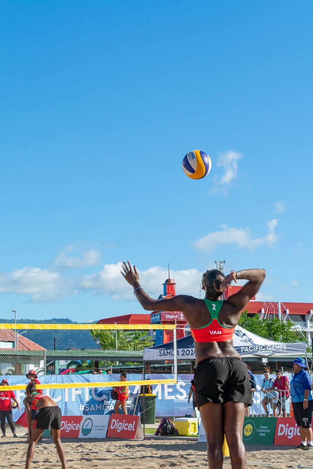Vanuatu beat Tahiti in the women's beach volleyball final in blisteringly hot conditions ©Samoa 2019