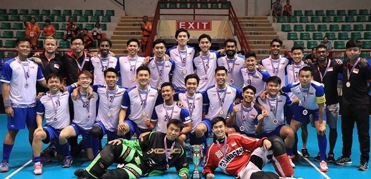 Singapore thrashed Thailand 17-1 to win the Men's Asia Oceania Floorball Confederation Cup ©IFF