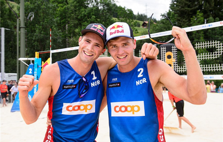 Holders Mol and Sørum through to semi-finals at FIVB Beach World Tour event in Gstaad
