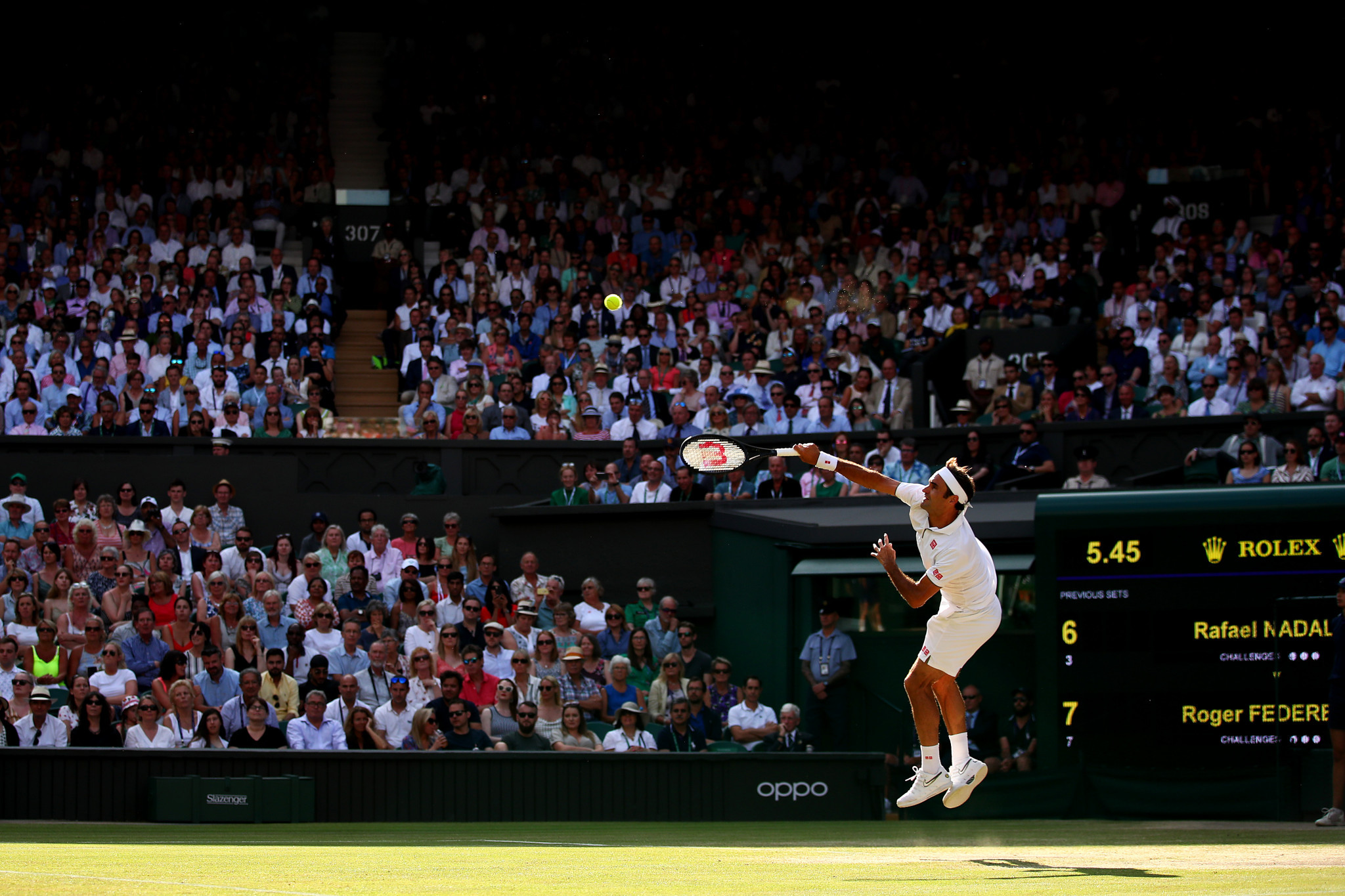 The Swiss maestro won a tense first set on a tiebreak ©Getty Images