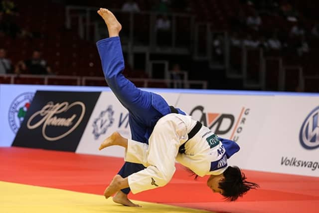  Japan’s Funa Tonaki was one of four Asian gold medallists on day one of the IJF Grand Prix in Budapest ©IJF