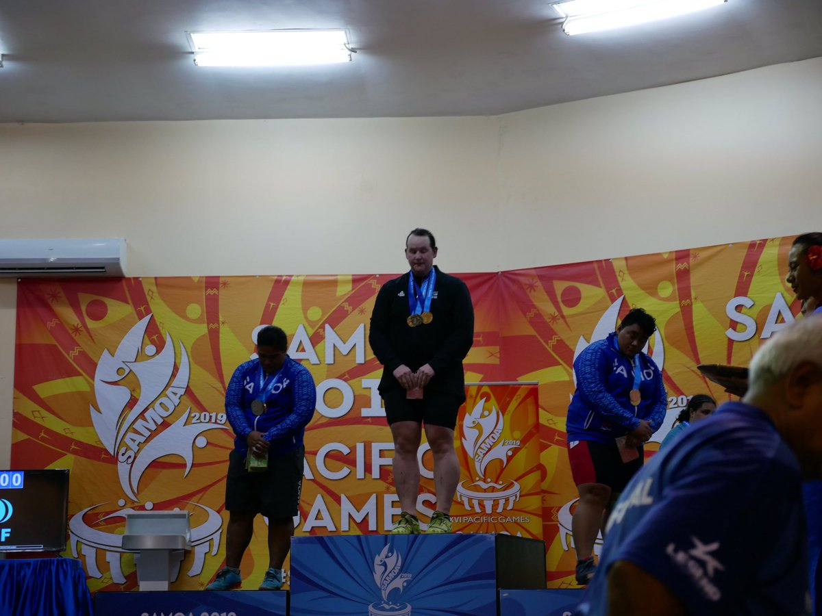  Laurel Hubbard won the women's over 87kg division ©Twitter/NZ Olympics