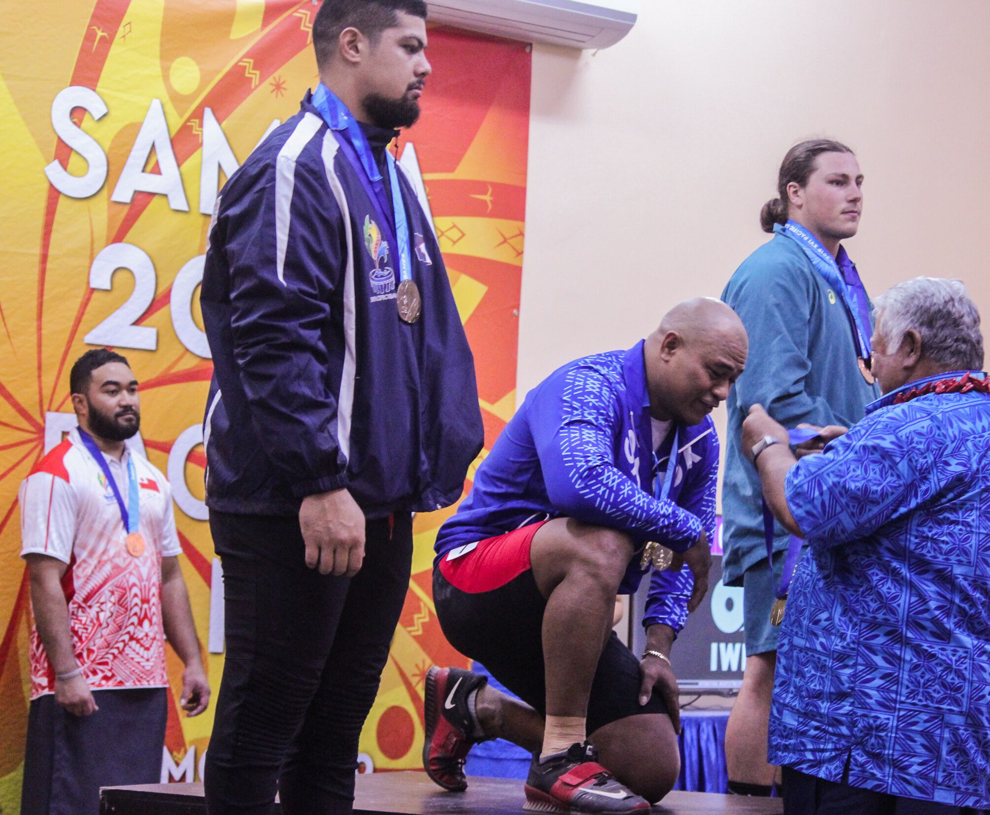 Sanele Mao won a hat-trick of gold medals for Samoa ©Samoa 2019