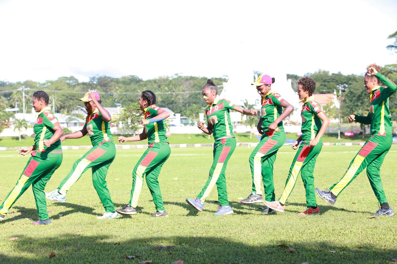 Vanuatu's women also had reason to dance as they earned the bronze medal ©Samoa 2019