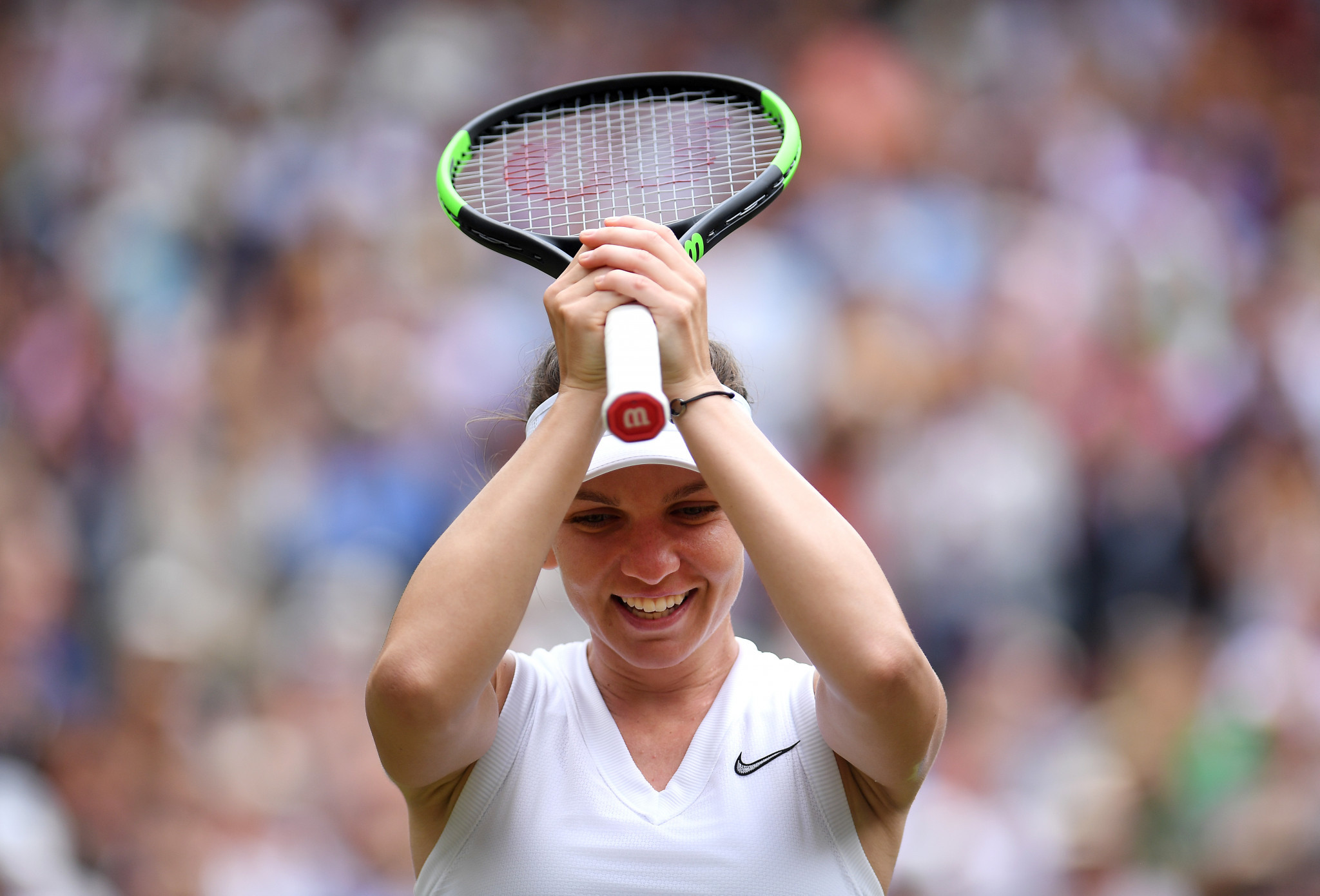Halep could not contain her delight at a second Grand Slam crown ©Getty Images