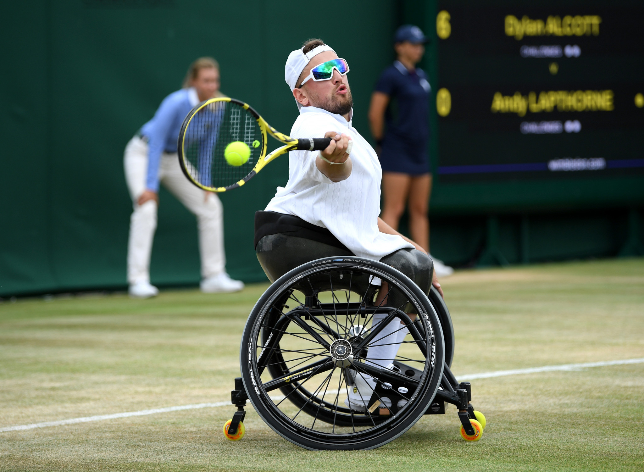 Dylan Alcott of Australia triumphed in the first quad wheelchair singles final at Wimbledon ©Getty Images