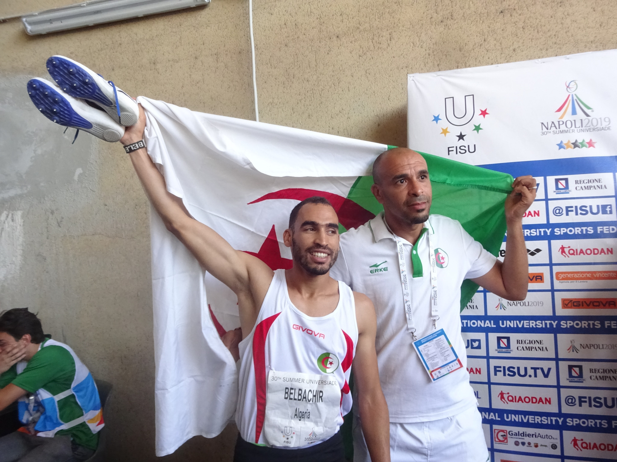 Mohamed Belbachir of Algeria has set his sights on the World Athletics Championships in Doha after claiming Summer Universiade gold in Naples ©Naples 2019 