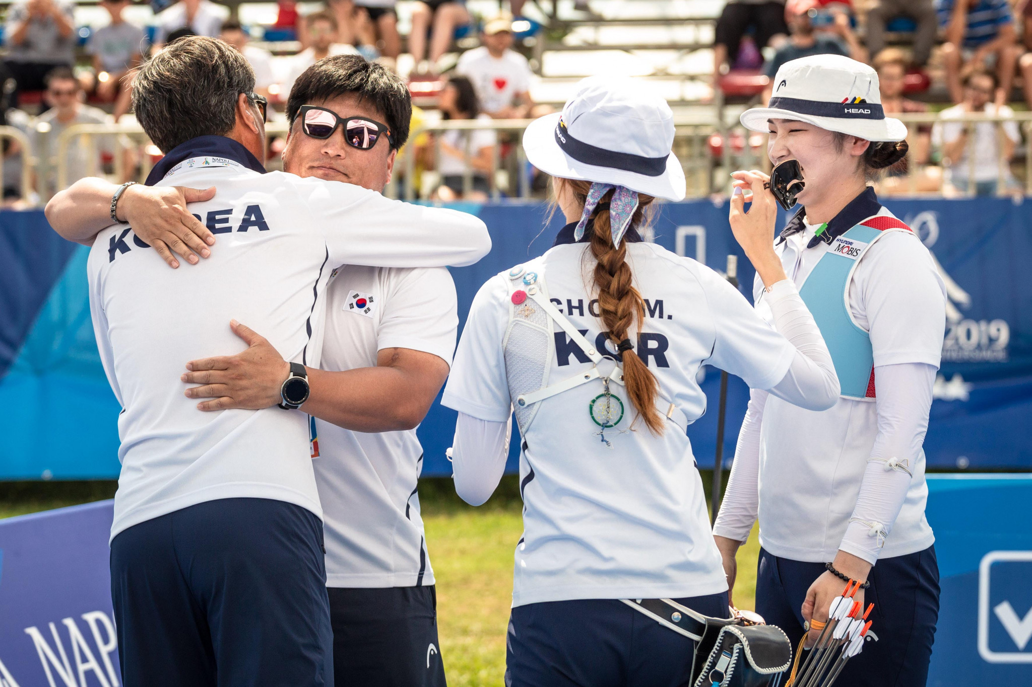 South Korea won three of the five recurve archery gold medals on offer at the Royal Palace in Caserta ©Naples 2019