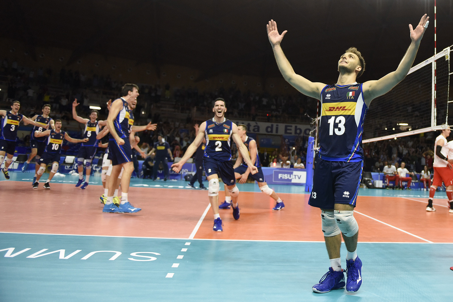 Italy thrilled the fans at the PalaSele in Eboli as they won the men's volleyball final ©Naples 2019
