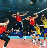 The United States beat Brazil 3-2 to reach the final of the FIVB Men's Nations League in Chicago ©FIVB/Twitter