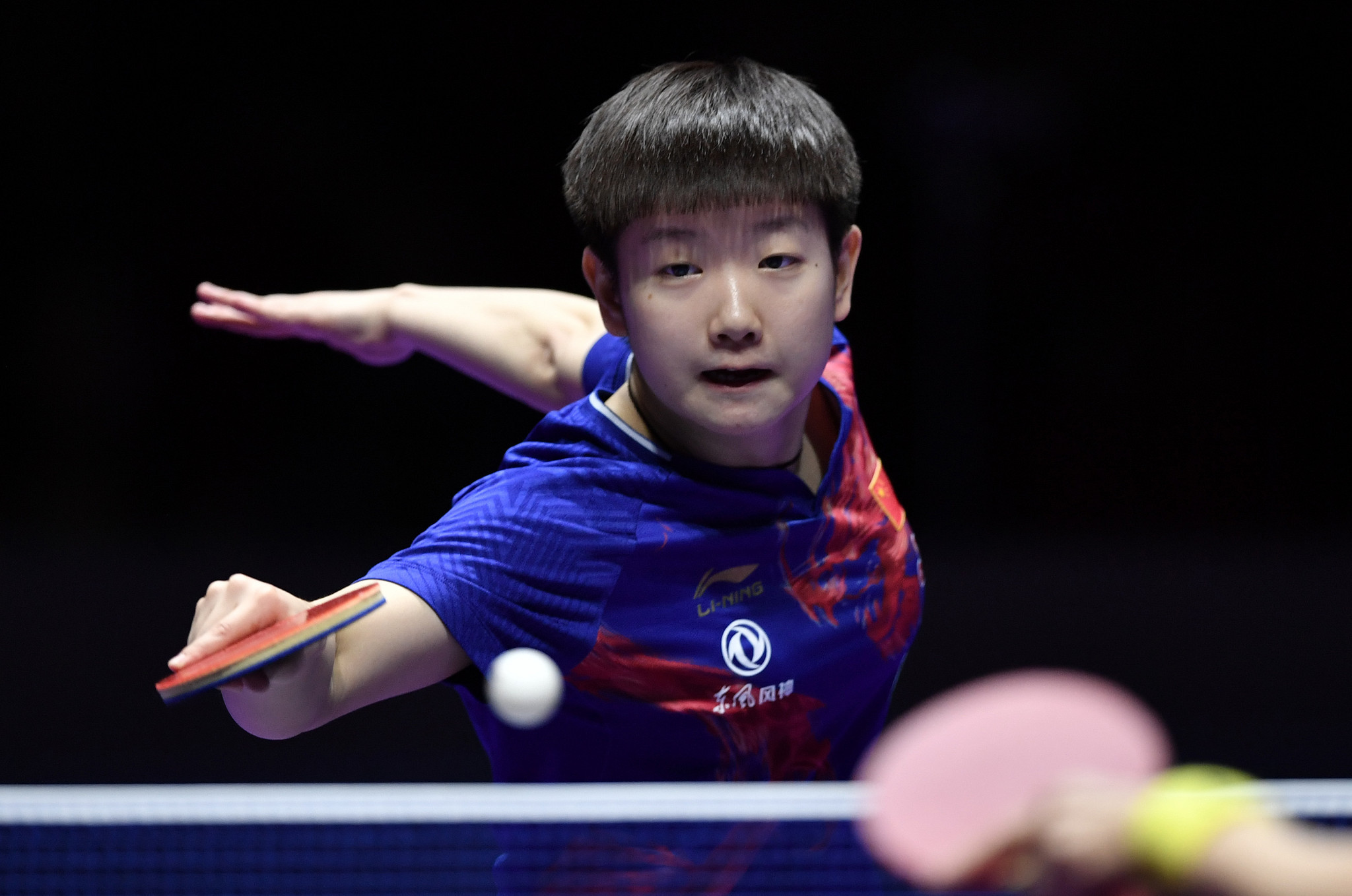Sun Yingsha won the women's event with a straight games success over Olympic champion Ding Ning ©Getty Images