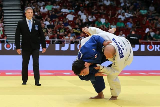 Aaron Wolf was one of two Japanese gold medallists at the IJF Grand Prix in Budapest ©IJF