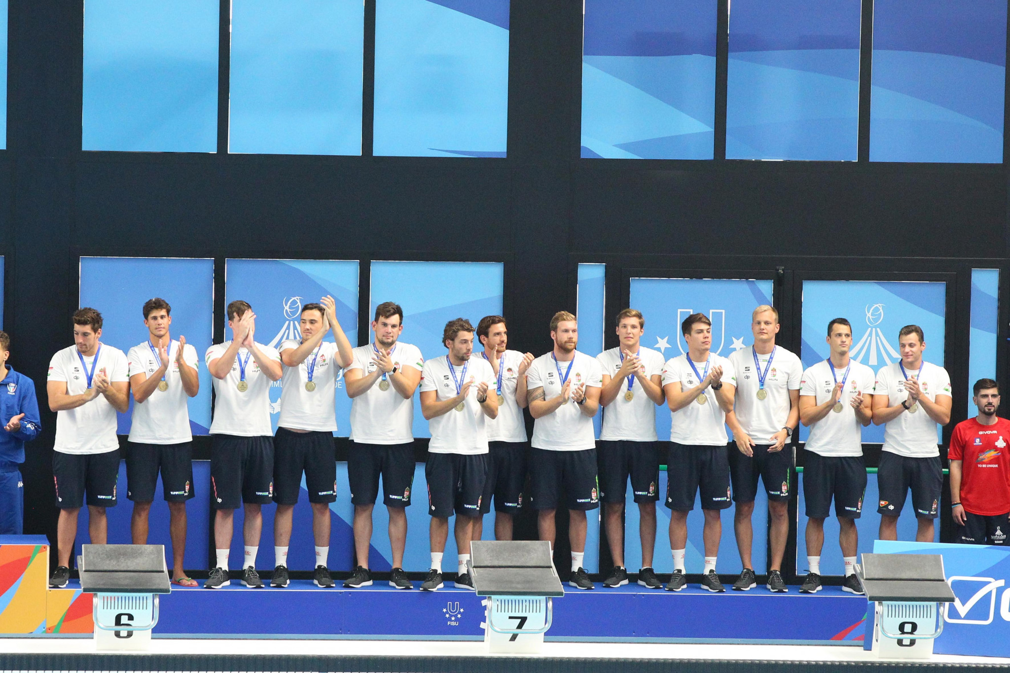 Hungary finished with bronze after a shootout victory against Russia ©Naples 2019