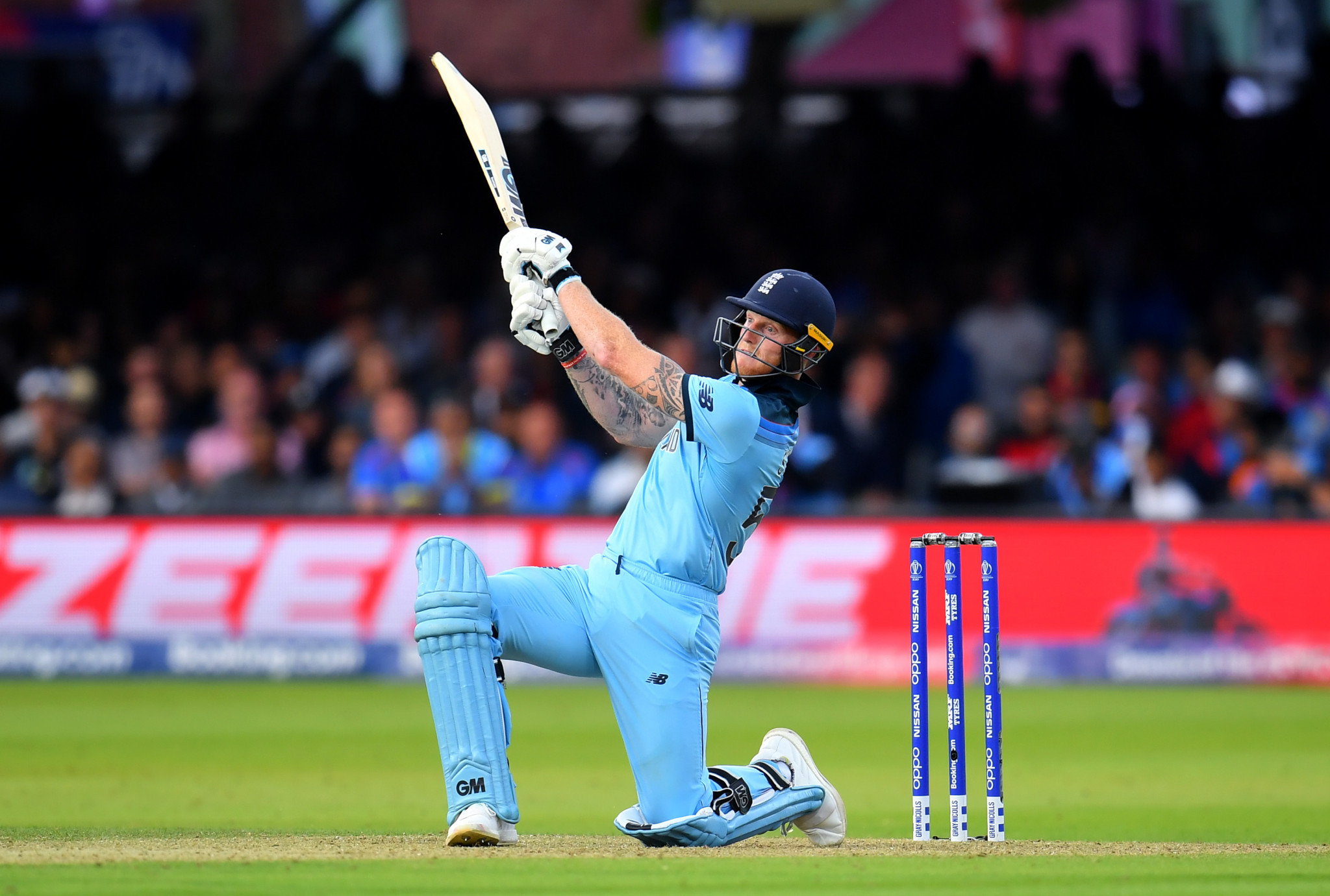 England appeared to be heading for defeat after losing four early wickets until Ben Stokes hit 84 to help them tie with New Zealand and setting up the dramatic super over ©Getty Images