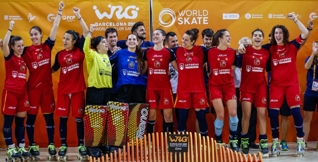 Hosts Spain won the women's rink hockey title  ©World Skate
