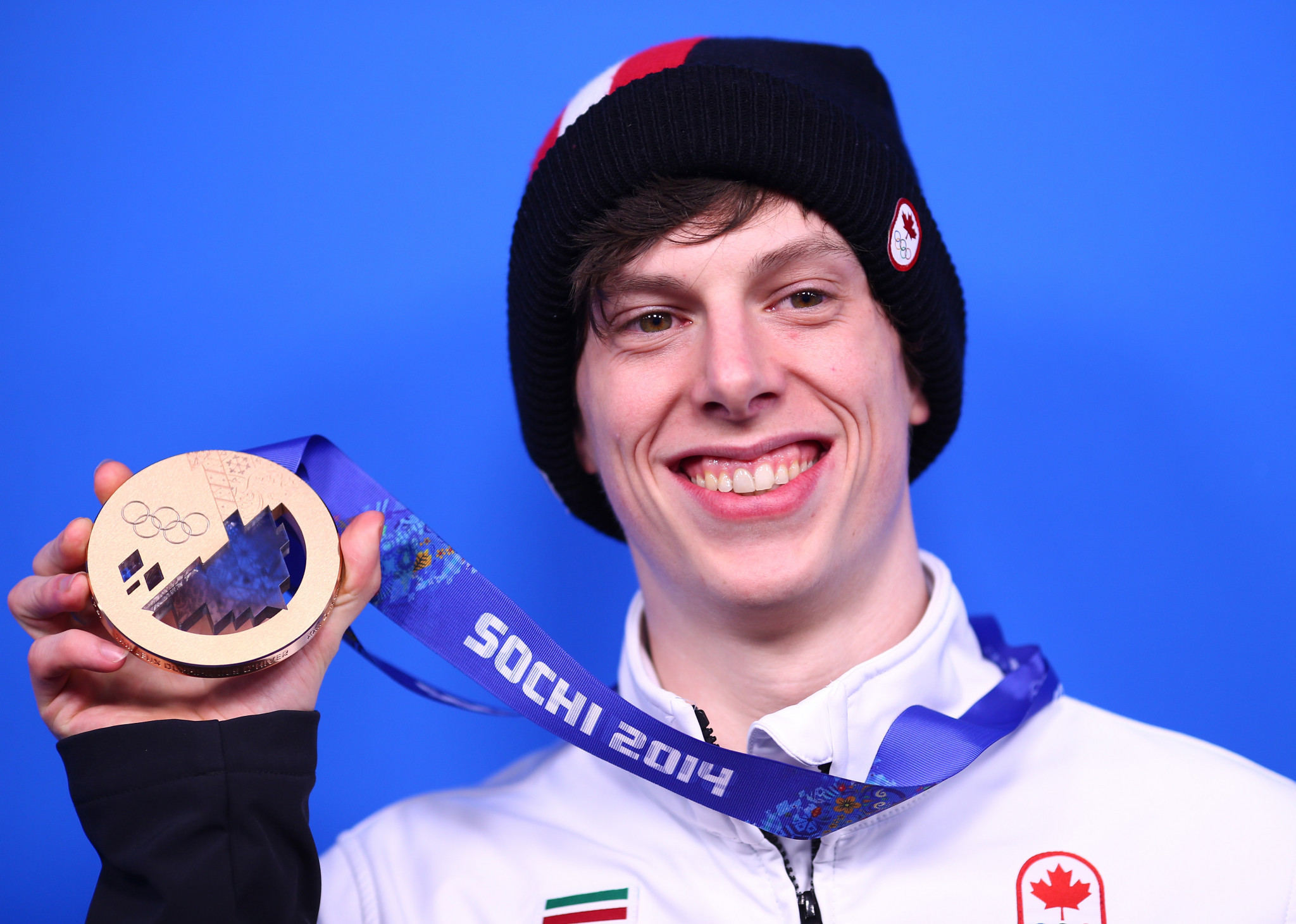 Charle Cournoyer won a surprise bronze medal over 500 metres at his first Winter Olympics in Sochi  ©Getty Images
