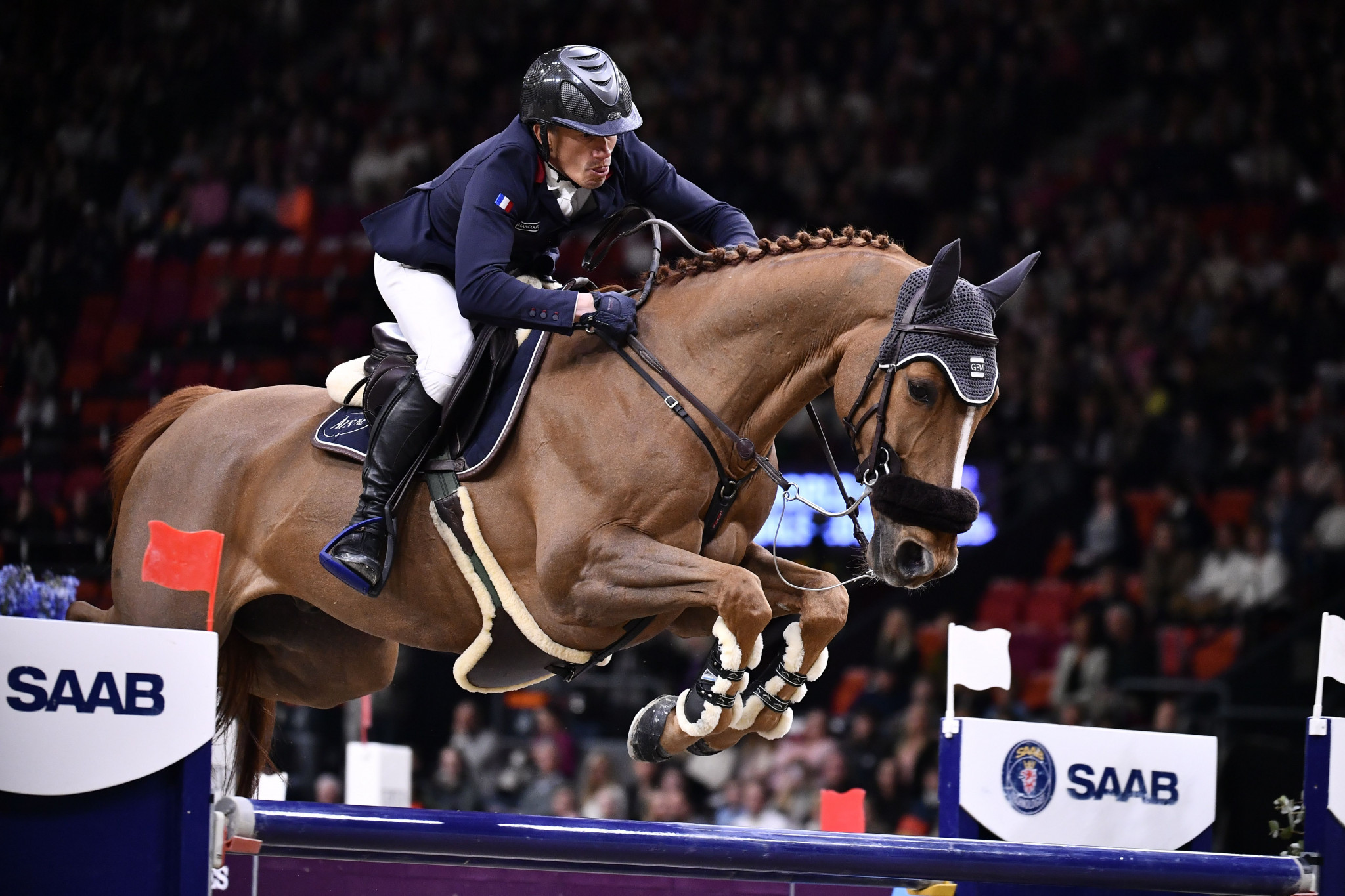 France's Olivier Robert came out on top in the opening jumping competition at the World Equestrian Festival in Aachen in Germany today ©Getty Images
