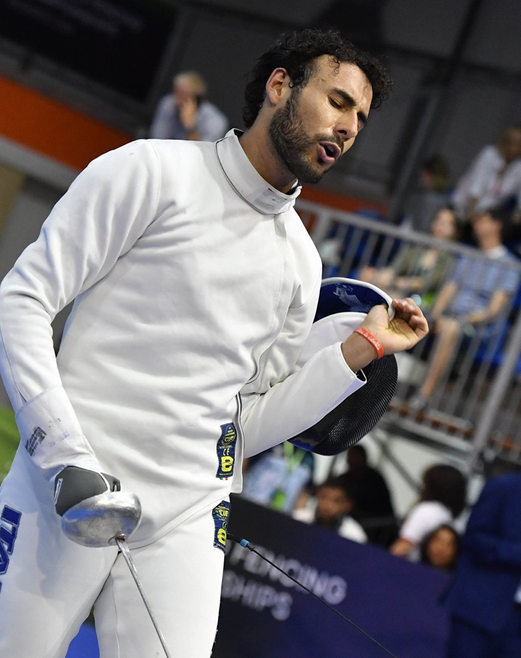 Italy's Marco Fichera secured his place in the last 64 of the men's épée event today ©#BizziTeam/FIE/Facebook