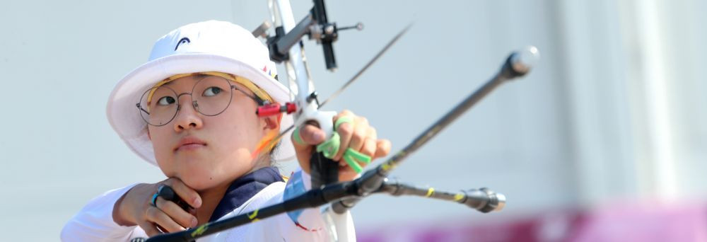 An San of South Korea claimed women's recurve gold at the Tokyo 2020 archery test event ©World Archery