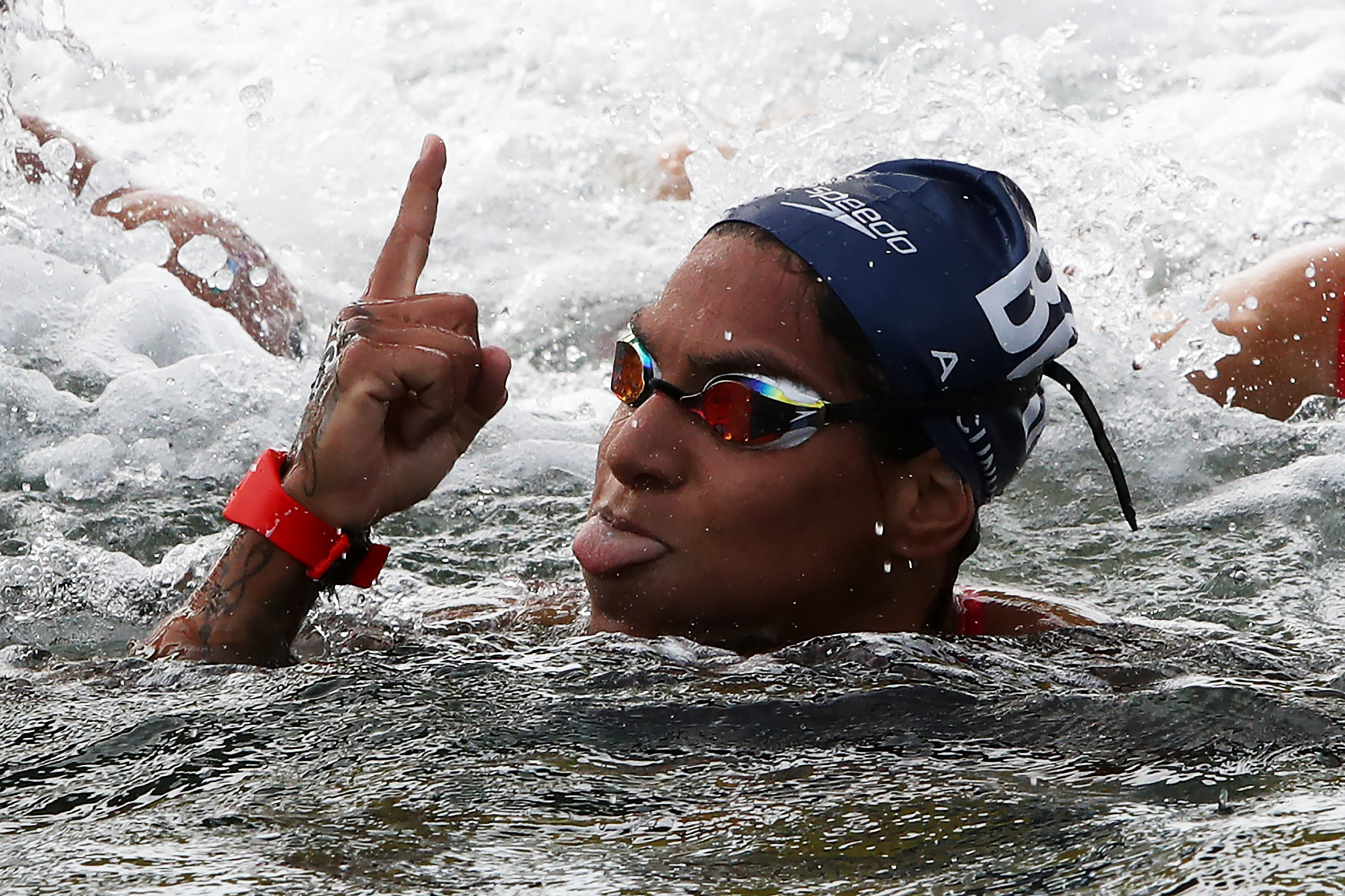Ana Marcela Cunha won the women's open water swimming five kilometres race ©Getty Images