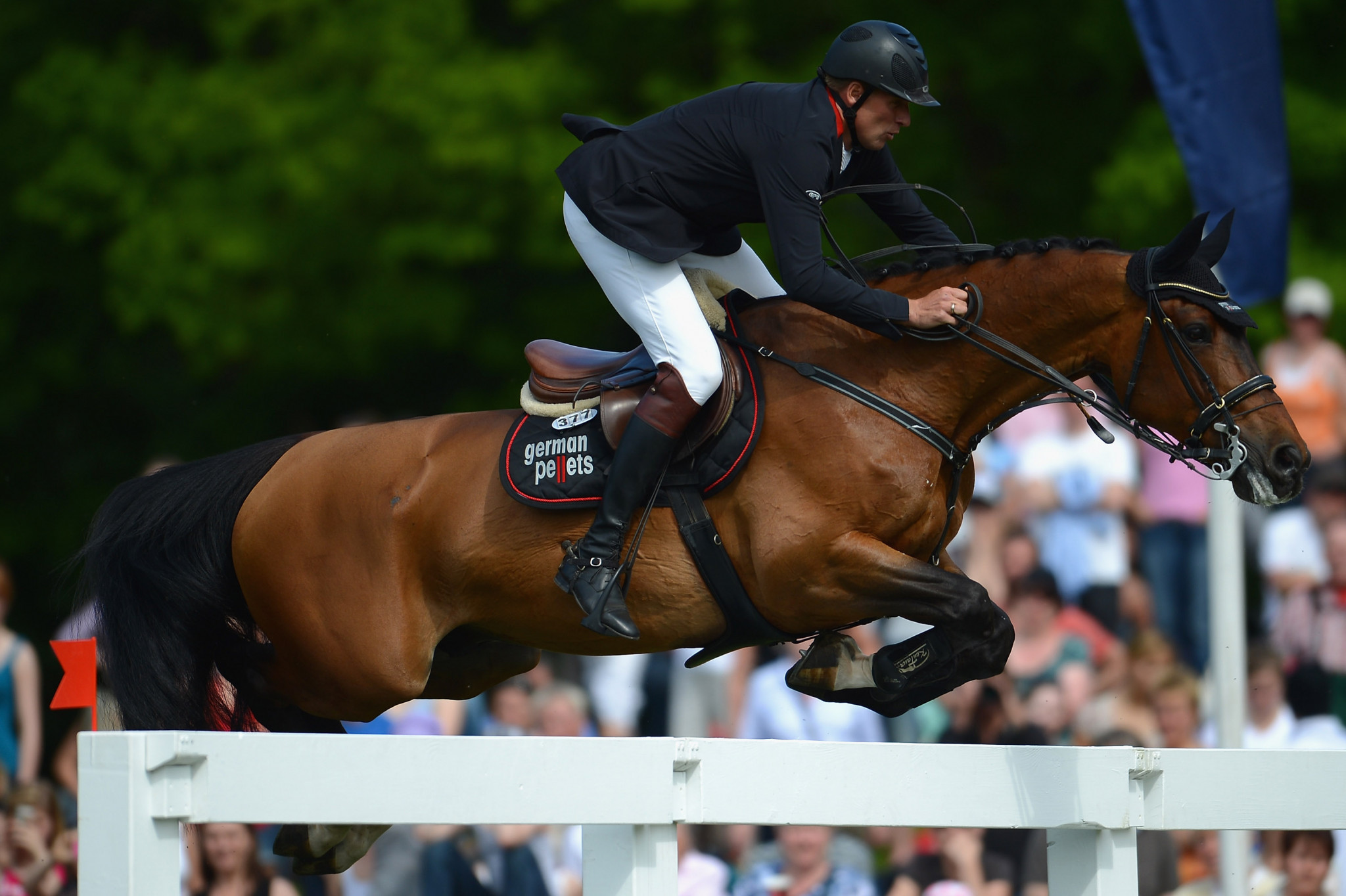 Germany's André Thieme finished in second place in the "Prize of Handwerk" jumping competition ©Getty Images