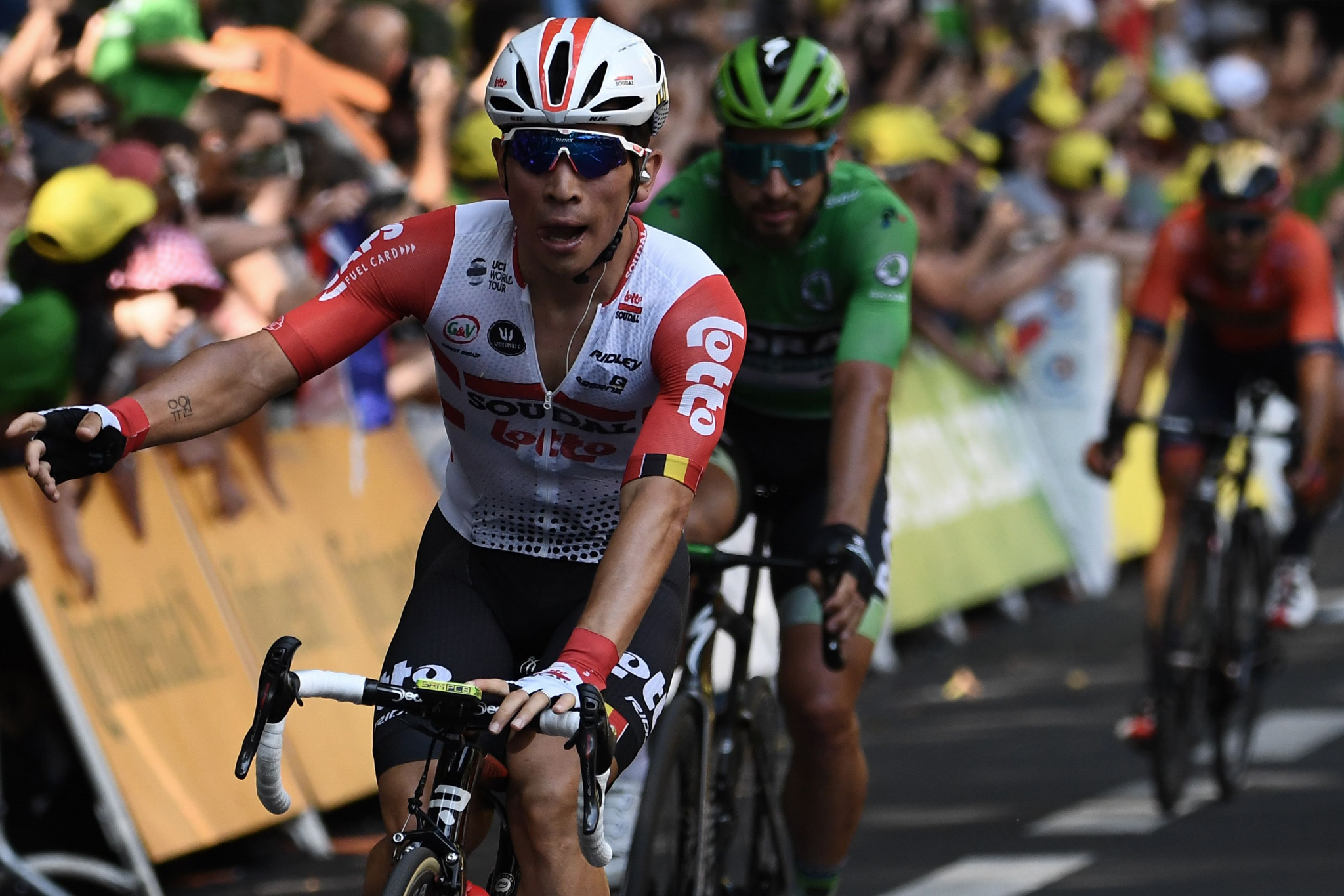 Ewan earns maiden Tour de France stage win as Alaphilippe retains lead