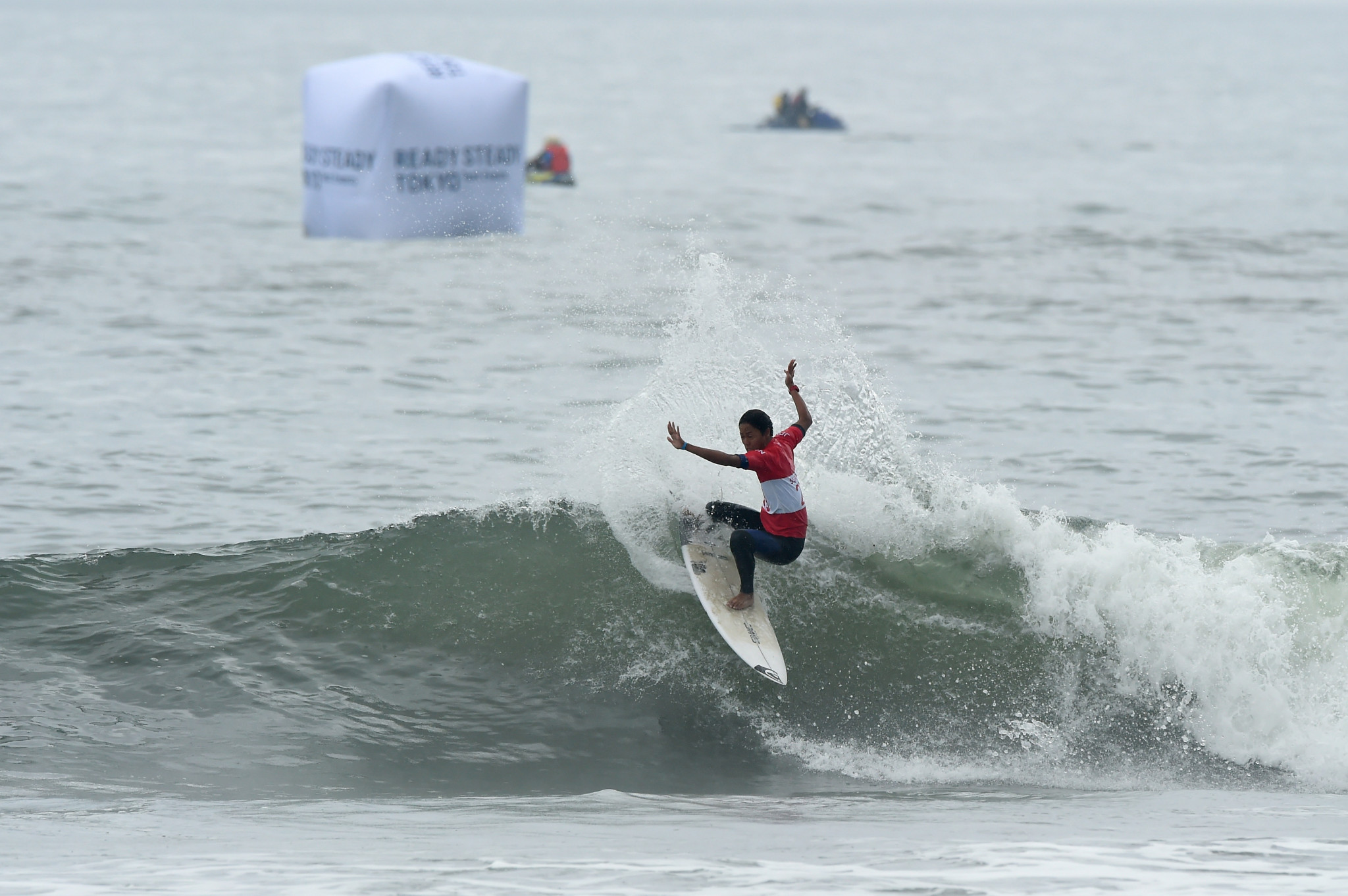 Some of the surfers admitted the waves on the first day of competition were small ©Getty Images